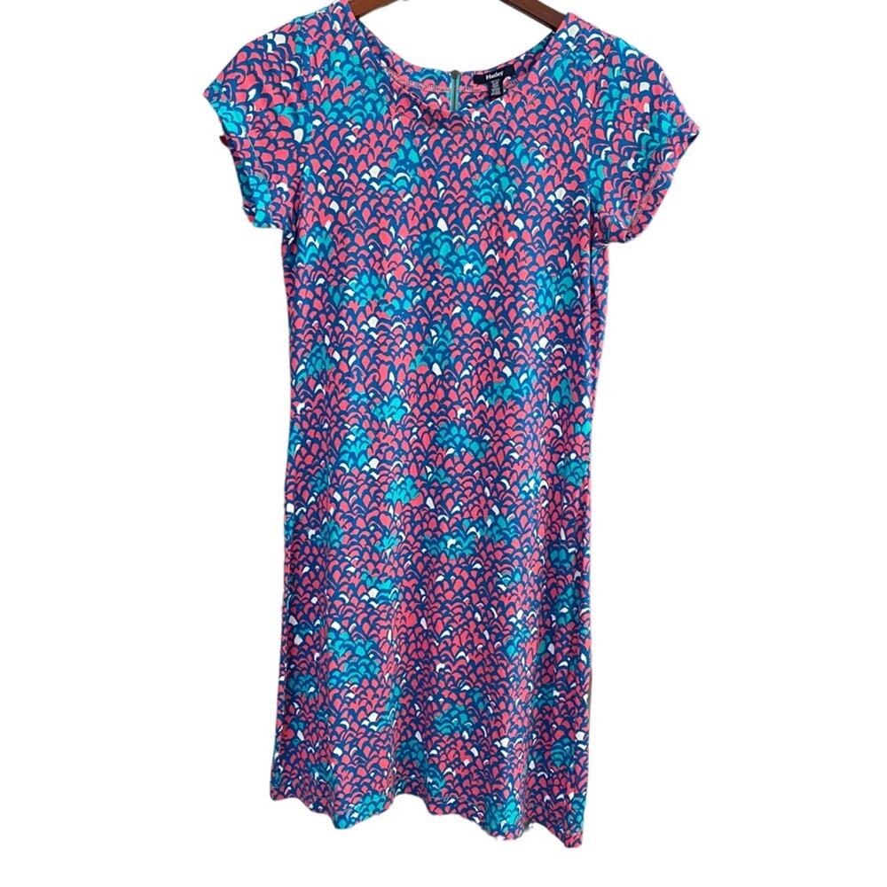 Hatley Nellie T-Shirt Dress Pink Feather Tips Small